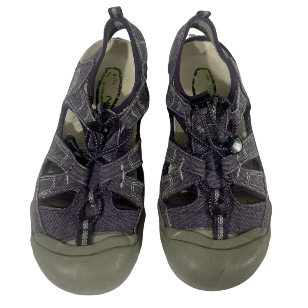 KEEN Coronado‎ Womens Sz 9.5 Water Canvas Slip On Sport Sandals Purple S1-23